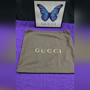 Gucci Brown Dust Bag with Gold Logo